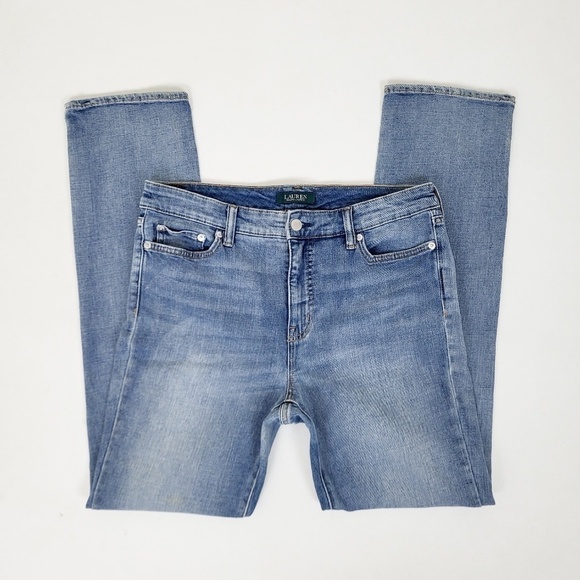 Ralph Lauren Cigarette Denim Jeans Taper Ankle Mid Rise Relaxed Fit - Picture 5 of 11